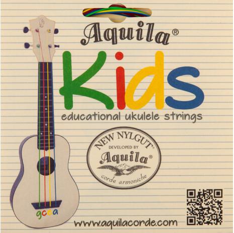 Aquila KIDS 160U Colour Strings - Zestaw edukacyjnych kolorowych strun do ukulele sopranowego lub koncertowego