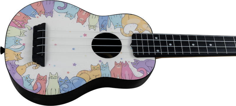 thumbnail image 2 of TUC ABS Concert Travel Ukulele - Colorful Portable Ukulele Kit 2 of 9