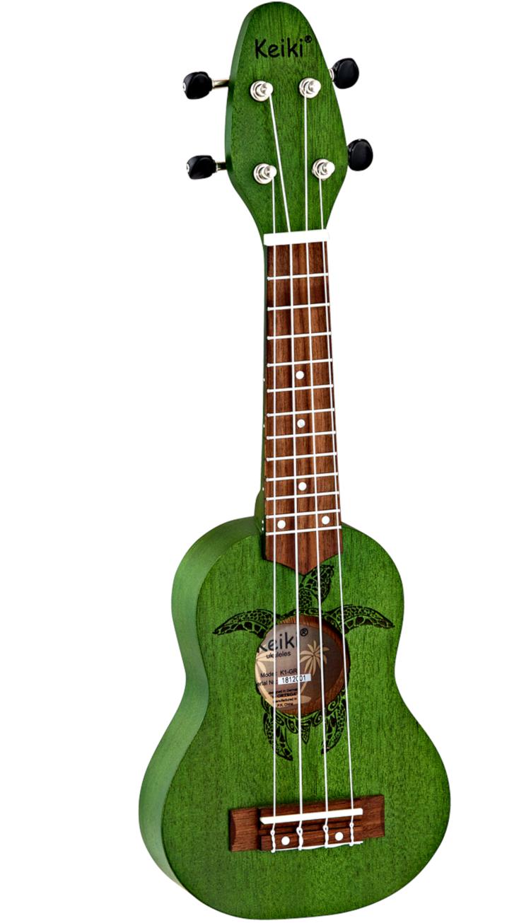 Ortega Keiki K1-GR - Zielone ukulele sopranino