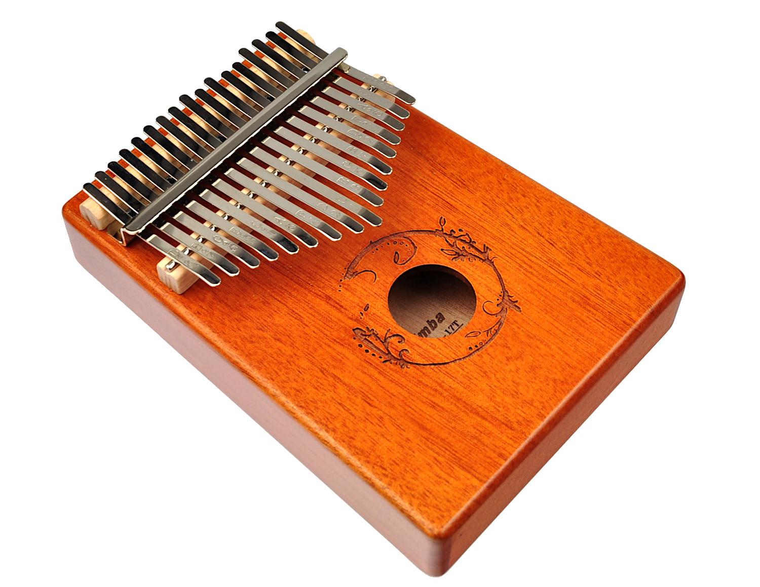 Jeremi W-17T-2 Kalimba 17-keys MAHOGANY - 17-to głosowa kalimba z litego mahoniowego drewna z zestawem akcesoriów 