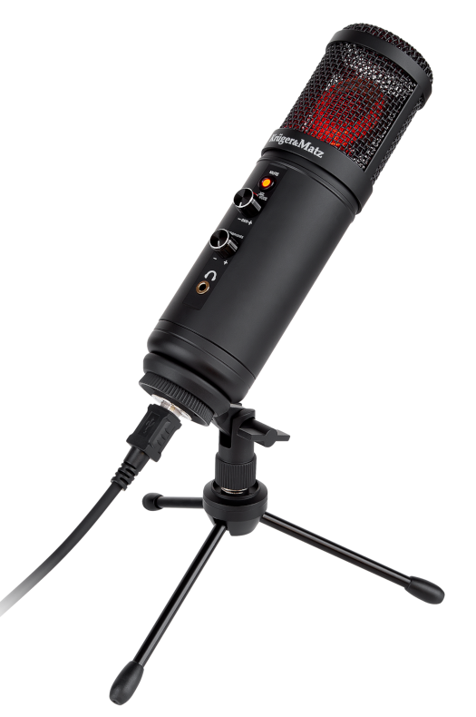 Warrior GV-100 - Mikrofon pojemnościowy USB z wbudowanym przedwzmacniaczem słuchawkowym