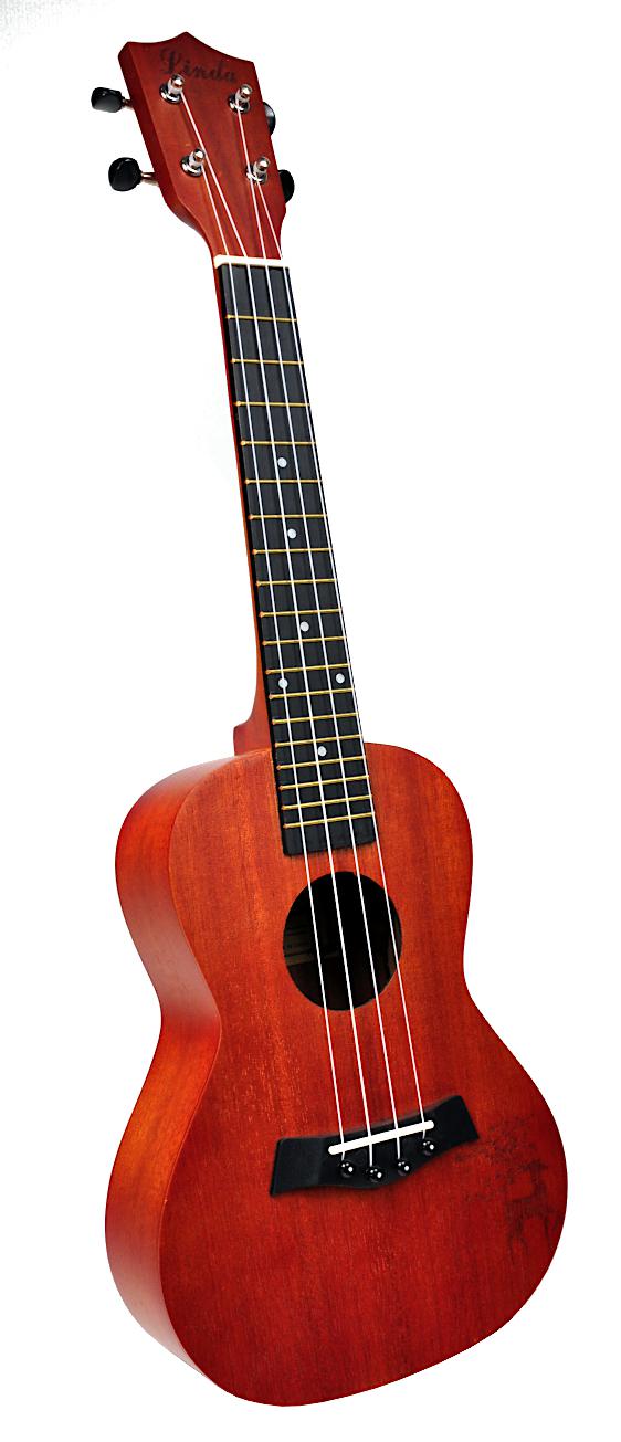 Linda U23MH DEER - Brązowe naturalne ukulele koncertowe w pokrowcu