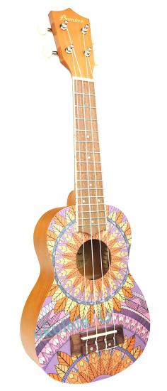 BAMBOO BU-21L Purple Forest - Ukulele sopranowe z linii Mandala w komplecie z pokrowcem
