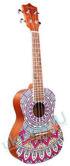 BAMBOO BU-23S Deep Ocean  - Ukulele koncertowe z linii Mandala w komplecie z pokrowcem