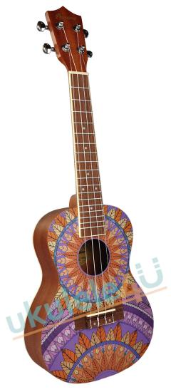 BAMBOO BU-23S Purple Forest - Ukulele koncertowe z linii Mandala w komplecie z pokrowcem