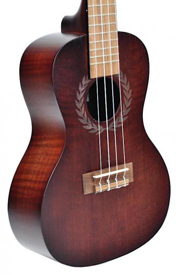Baton Rouge V4-C EMPEROR  - Ukulele koncertowe z egzotycznego mahoniu z rozetą z liści laurowych