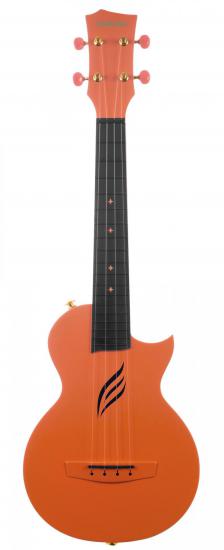 Cascha HH-2289 Carbon Fibre Ukulele Set Orange - Pomarańczowe koncertowe ukulele z fiber-carbonu w futerale, paskiem i kostkami