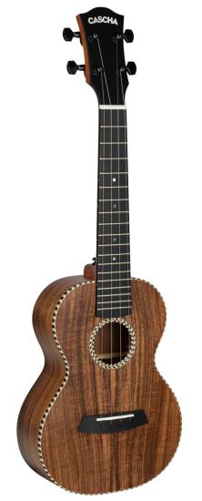 Cascha HH 2310 Acacia All Solid Concert Ukulele - Ukulele koncertowe z litej Akacji w komplecie z pokrowcem