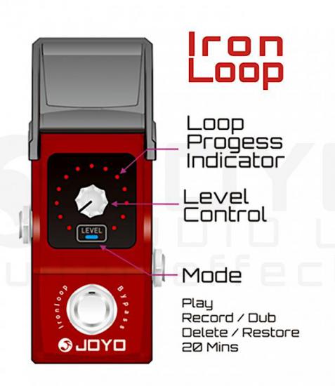 Joyo JF-329 Iron Loop - cyfrowy looper do ukulele i gitary