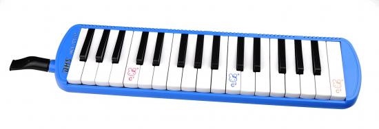 DHS 32 BLUE - MELODYKA niebieska harmonijka klawiszowa 32-klawisze ZESTAW W FUTERALE