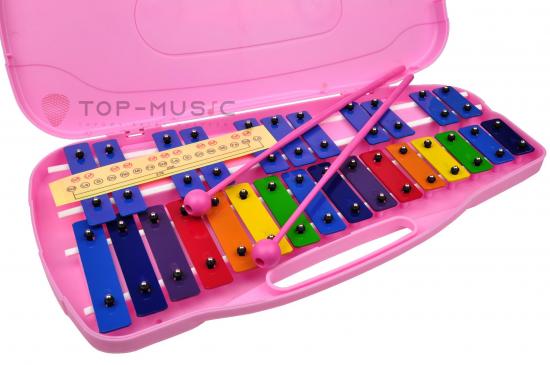 DABELL DX-27K Pink- Dzwonki chromatyczne 27 tonowe w opakowaniu z tworzywa oraz torbą transportową