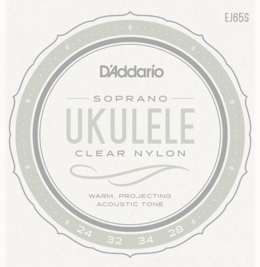DAddario EJ65S Pro-Arte - komplet przezroczystych strun do ukulele sopranowego DAddario EJ65S Pro-Arte - komplet przezroczystych strun do ukulele sopranowego
