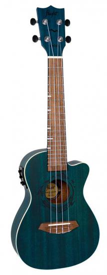 Flight DUC380 CEQ Topaz - Elektro-akustyczne ukulele koncertowe z pokrowcem