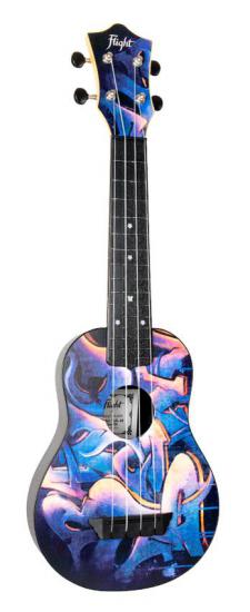 Flight TUS40 GRAFFITI - Ukulele sopranowe styl OVATION z pokrowcem w komplecie