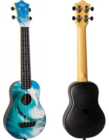 Flight TUSL-25 SURF Longneck - Ukulele sopranowo/koncertowe styl OVATION z pokrowcem w komplecie
