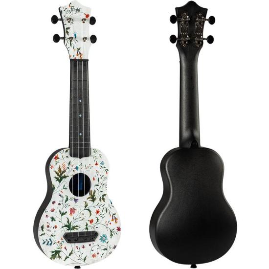 Flight UTS40 FLOWER Ultra Travel Sopran Ukulele - Kolorowe Sopranowe ukulele z serii Taravel w pokrowcu