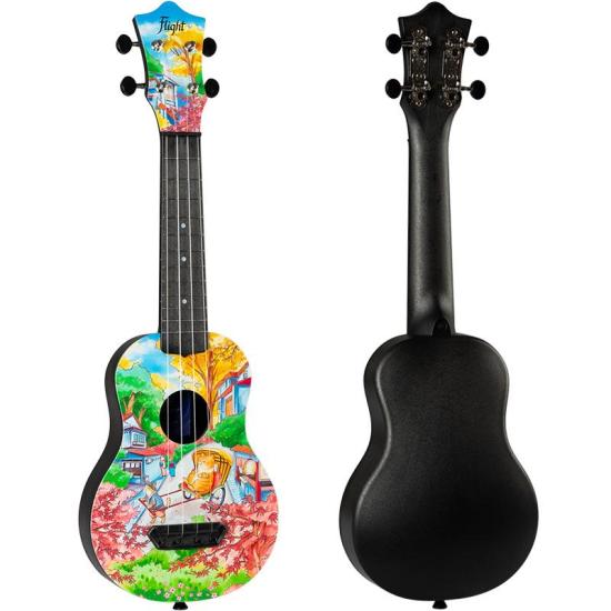 Flight UTS42 FAT CAT Ultra Travel Sopran Ukulele - Kolorowe Sopranowe ukulele z serii Taravel w pokrowcu