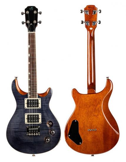 Flight Vanguard TBK Solid Body Transparent Black Electric Ukulele - Tenorowe ukulele elektryczne