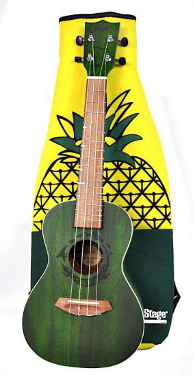 On-Stage GBU4204PA - Pokrowiec w formie worka na ukulele koncertowe Ananas