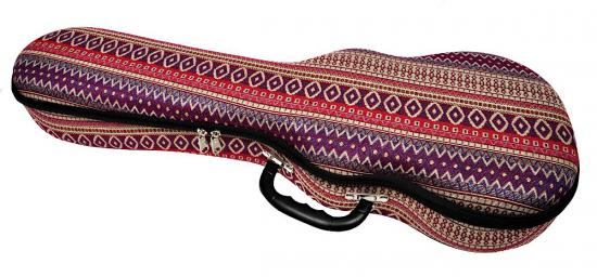 Hard-Bag UB-17-8 23 FLIGHTCASE - Kolorowy Lekki Sztywny Futerał do ukulele koncertowego z szelkami