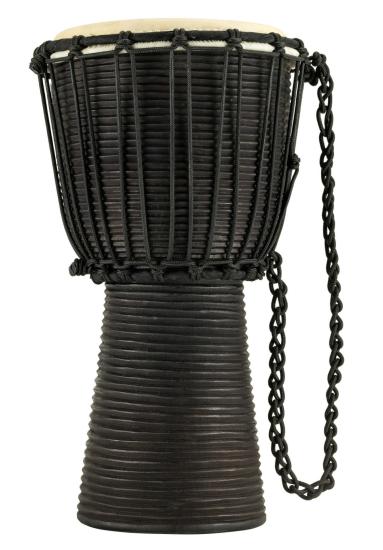 MEINL Percussion HDJ3-S Headliner Rope Tuned Black River Series Djembe - Djembe 8
