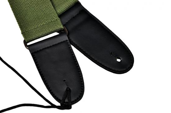 Oliwkowy Pasek do ukulele typu gitarowego z miękkiej bawełnianej taśmy S-201-F Zielony