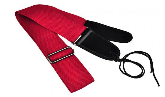 Czerwony Pasek do ukulele typu gitarowego z miękkiej bawełnianej taśmy S-201-F Czerwony