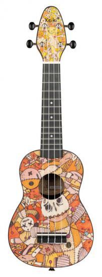 Ortega Keiki K2-VP VOODOO PUPPET - Ukulele sopranowe  Projektu GUGLIELMO GASLOLI z zestawem akc.