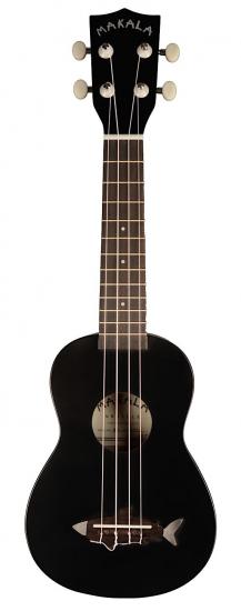 MAKALA KA MK SS BLK - Ukulele sopranowe z mostkiem w kształcie Rekina z pokrowcem w zestawie