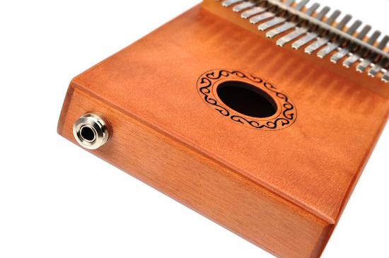 Jeremi W-17T-5-ELE Kalimba 17-keys MAHOGANY - 17-to głosowa elektro-akustyczna kalimba z litego mahoniowego drewna z zestawem akcesoriów 
