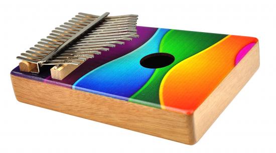 Kalimba 17-keys EXOTIC COLOURED WOOD SET-114 - 17-to głosowa kolorowa kalimba z litego drewna