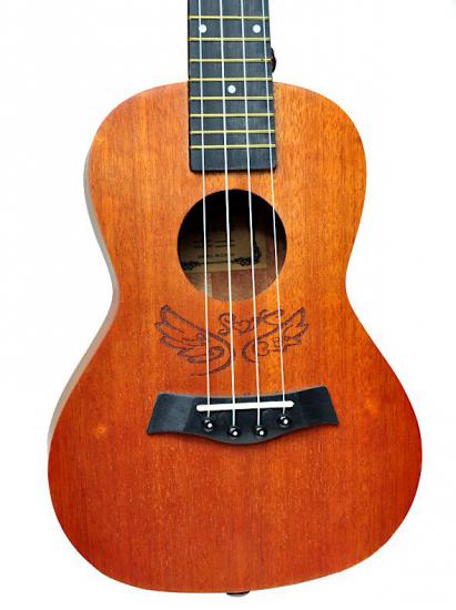 Linda U23MH WINGS - Brązowe naturalne ukulele koncertowe w pokrowcu