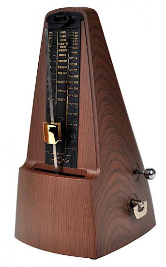 FZONE FM-310 TEAK DARK Metronom mechaniczny z dzwonkiem PIRAMIDA
