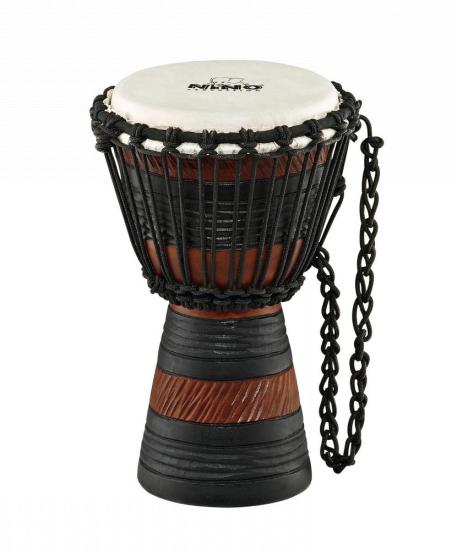 NINO Percussion NINO-ADJ3-XS Earth Rhythm Series Extra Small - Djembe z mahoniowym rzeźbionym korpusem i naciągiem z koziej skóry