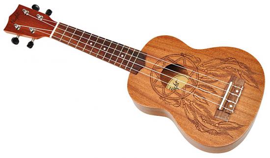 FLIGHT NUS350DC Dream Catcher -Rzeźbione ukulele sopranowe w miękkim firmowym pokrowcu