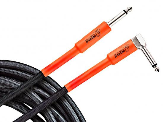 Ortega OECI-15 Instrument Cable 4,5m/15ft. Black Tweed - Kabel instrumentalny 4,5 metrowy w syntetycznym oplocie