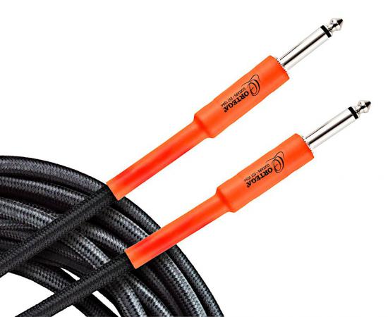 Ortega OECIS-10 Instrument Cable 3m/10ft. Black Tweed - Kabel instrumentalny 3 metrowy w syntetycznym oplocie