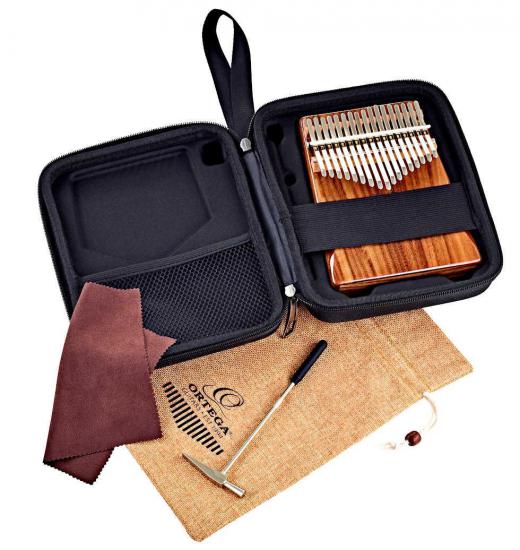 Ortega OKB1 Lizard Series Kalimba 17 Keys - Ręcznie wykonana kalimba z litej akacji 17 dżwięczników