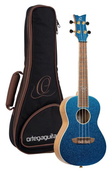 Ortega RUEL-MBL Element Series Concert Ukulele - Niebieskie ukulele koncertowe w wykończeniu na wysoki połysk + Gig Bag