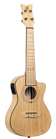 ORTEGA RUNAB-CC Bamboo Series Concert Ukulele - Ukulele koncertowe elektro-akustyczne z litego bambusa + ekskluzywny pokrowiec