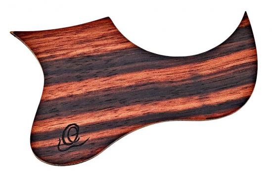 Ortega OWPSC-EB - Drewniany pickguard - płytka ochronna do ukulele w kolorze Hebanu