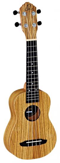Ortega RFU10Z Ukulele Timber Series Soprano - Ukulele sopranowe z egzotycznego Zebrano w ekskluzywnym pokrowcu GigBag
