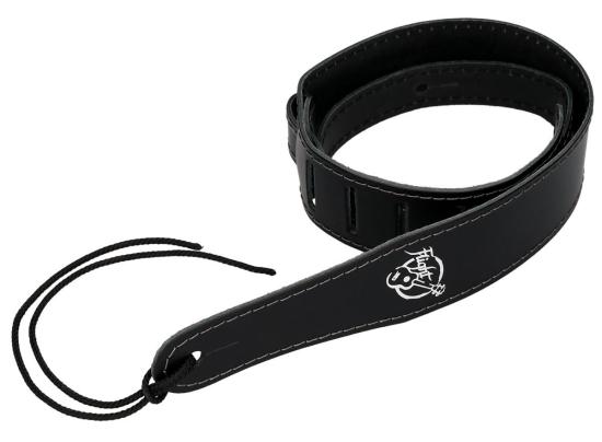 Flight S51 Black Leather Strap - Skórzany pas do ukulele z regulacją długości
