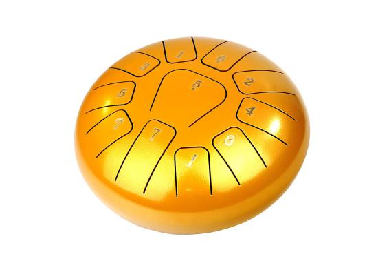 Steel Tongue Drum KLG-10-11 Gold - Bębenek eteryczny 25 cm z 10 języczkami w kolorze złotym