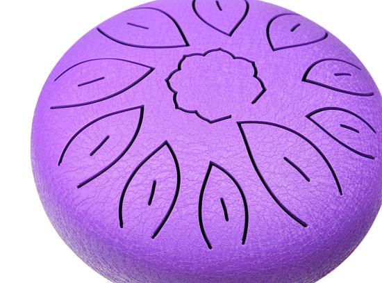 Mini Steel Tongue Drum KLG-6-11 Purple - Bębenek eteryczny 15,5 cm z 10 języczkami w kolorze Fioletowym