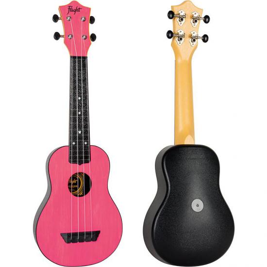 FLIGHT TUS35PK - Różowe ukulele sopranowe styl OVATION w pokrowcu