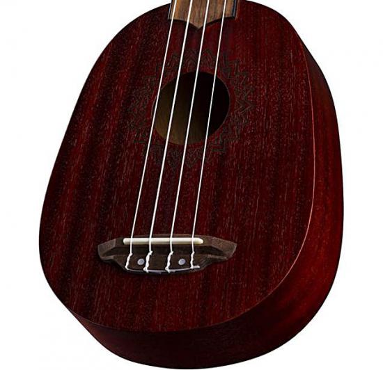 LUNA UKE VINTAGE MP RDS - Ukulele sopranowe ananas bordowe
