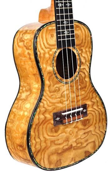 EverPlay LA8-24 High Gloss - Ukulele koncertowe z jesionu wzorzystego na wysoki połysk