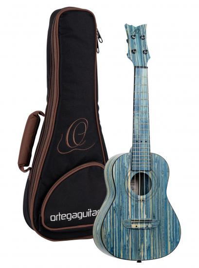 ORTEGA RUSWB-CC Bamboo Series Concert Ukulelele - Ukulele koncertowe z litego bambusa w kolorze Jean Stonewashed + ekskluzywny pokrowiec