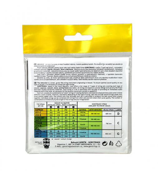 Gor Strings Ukulele Tenor Strings UT5-T TITANIUM - Komplet strun do ukulele tenorowego 
